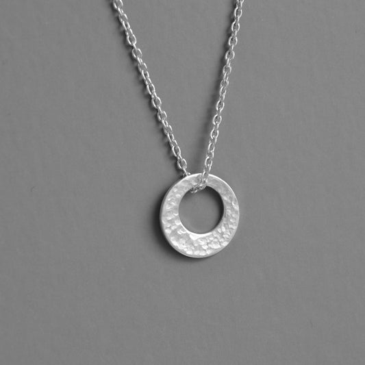 sterling silver washer necklace