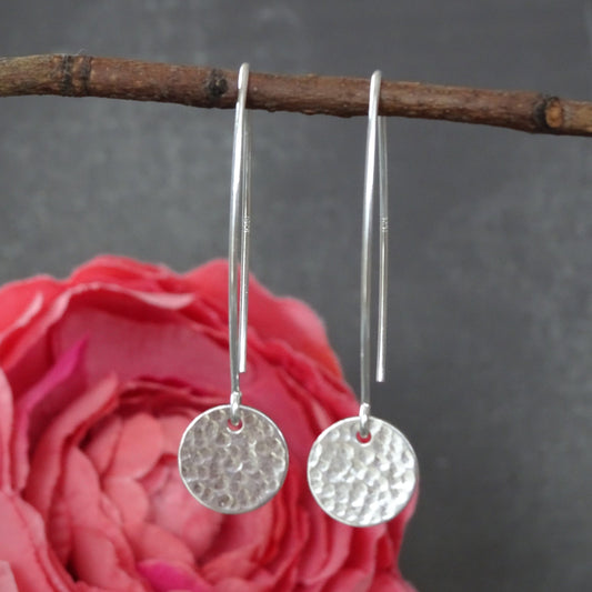 sterling silver disc earrings