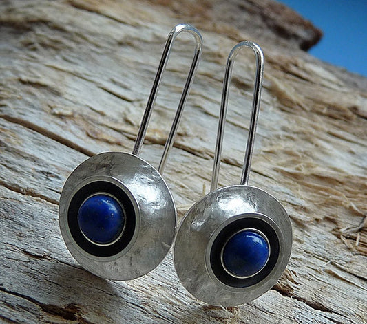 Sterling silver earrings with Lapis Lazuli.