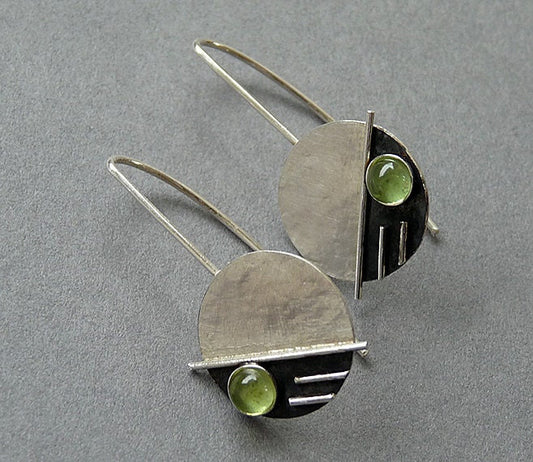 Peridot sterling silver earrings.