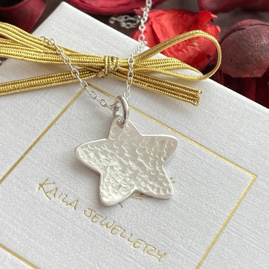 Sterling silver star necklace